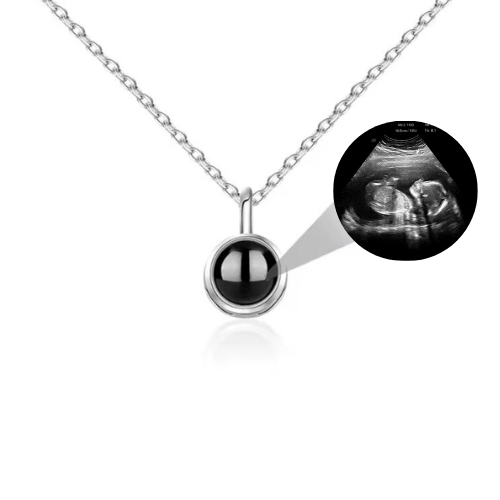Collar Personalizado con Ecografía – Esfera Minimalista